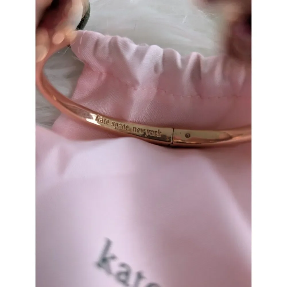 Kate Spade New York Winter Rose Pavé Hinged Open Cuff Bracelet - Picture 5 of 5